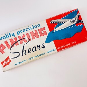 Vintage Fiskars USA Stainless Steel & Plastic Pinking Shears Heavy