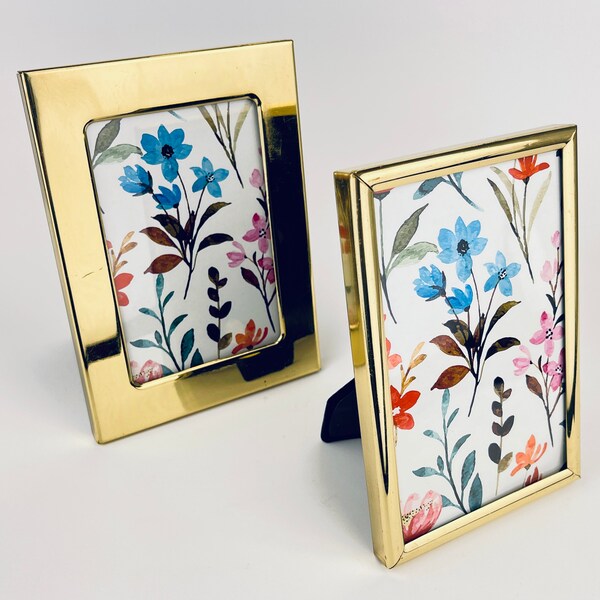 Vintage Tabletop Brass Picture Frames Etsy