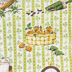 Carta da parati vintage beige e verde per la cucina - leggermente strutturata - Carta per progetti artigianali vintage - Materiale di riciclo