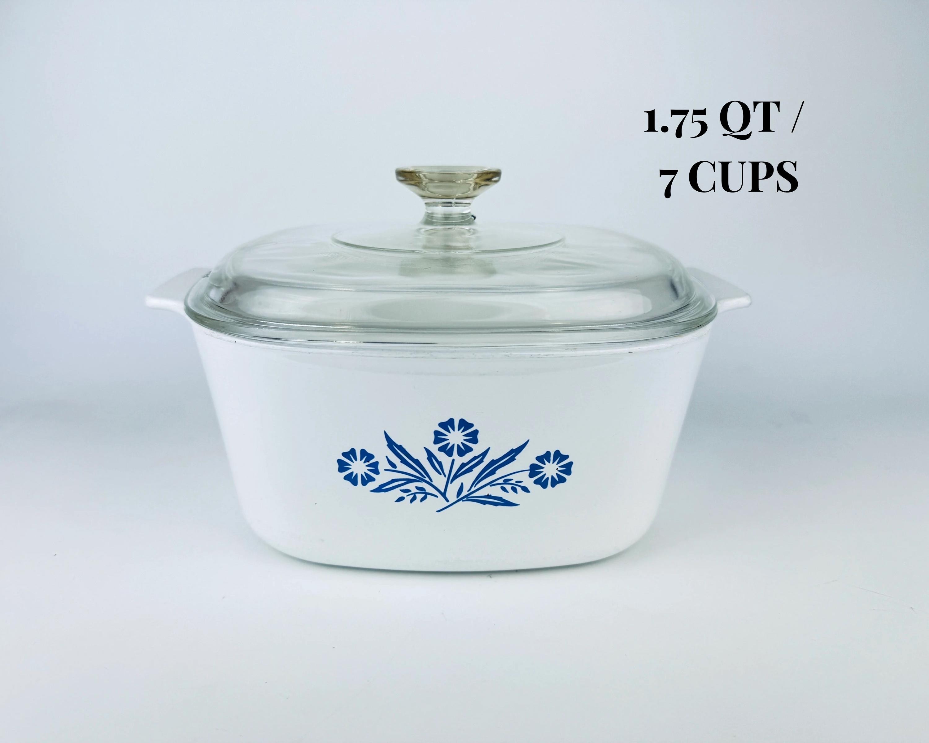 Vintage Blue Cornflower Corning Ware Casserole Dish - Made In
