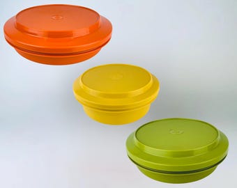 Vintage Plastic Tupperware Containers – Harvest Orange Yellow