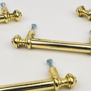 Vintage Solid Brass Drawer Pull/Hardware - Attractive Aged Brass Patina
