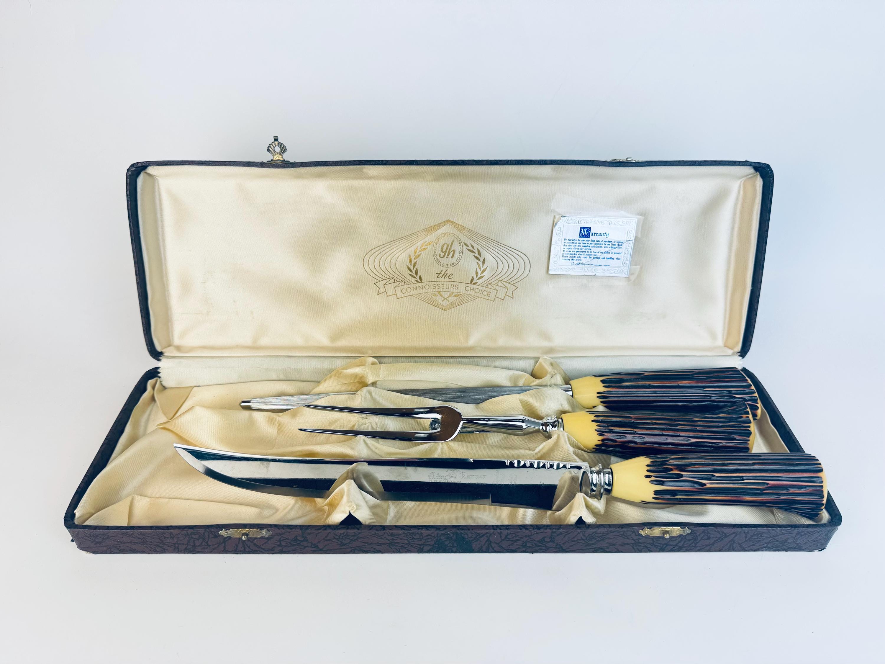 Vintage 1960s Glo-hill Cutlery “the Connoisseurs Choice” Faux