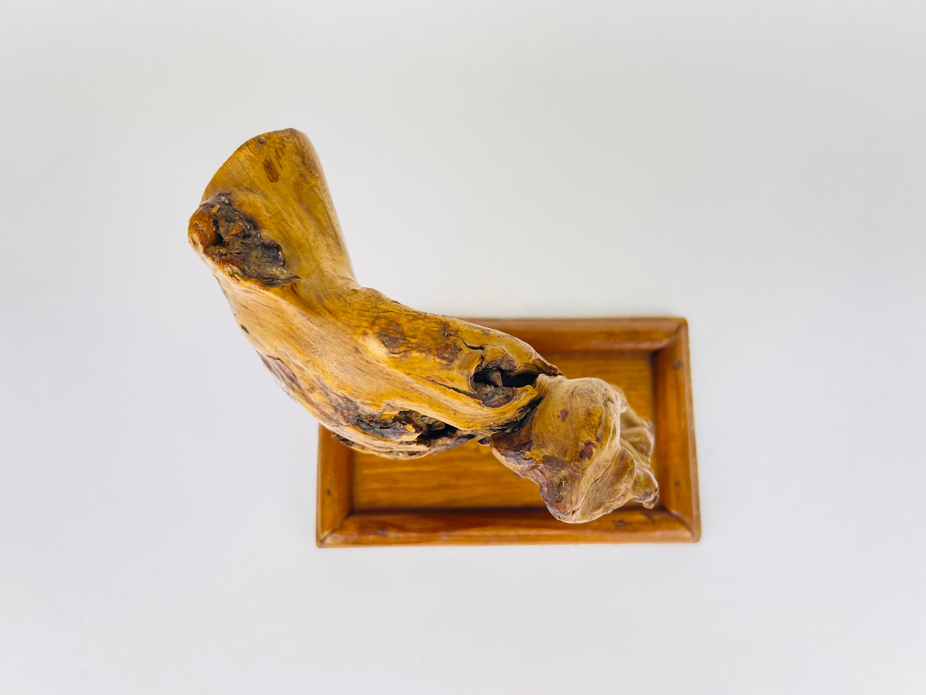 Vintage Montiertes Rohholz Dekostück Holzfigur/Knick Knack | Etsy