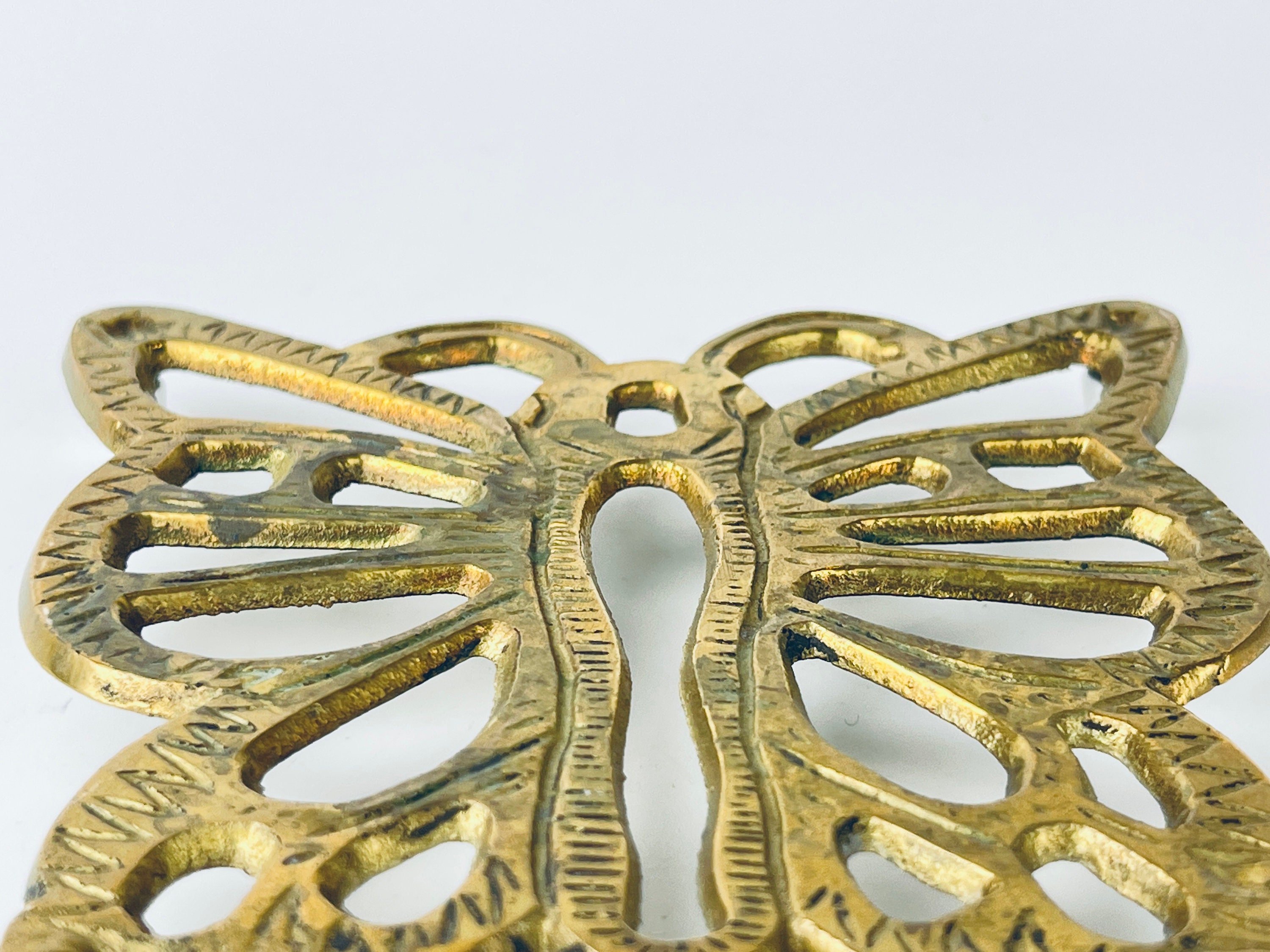 ヴィンテージ真鍮バタフライトリベット - ホットポット/プレート