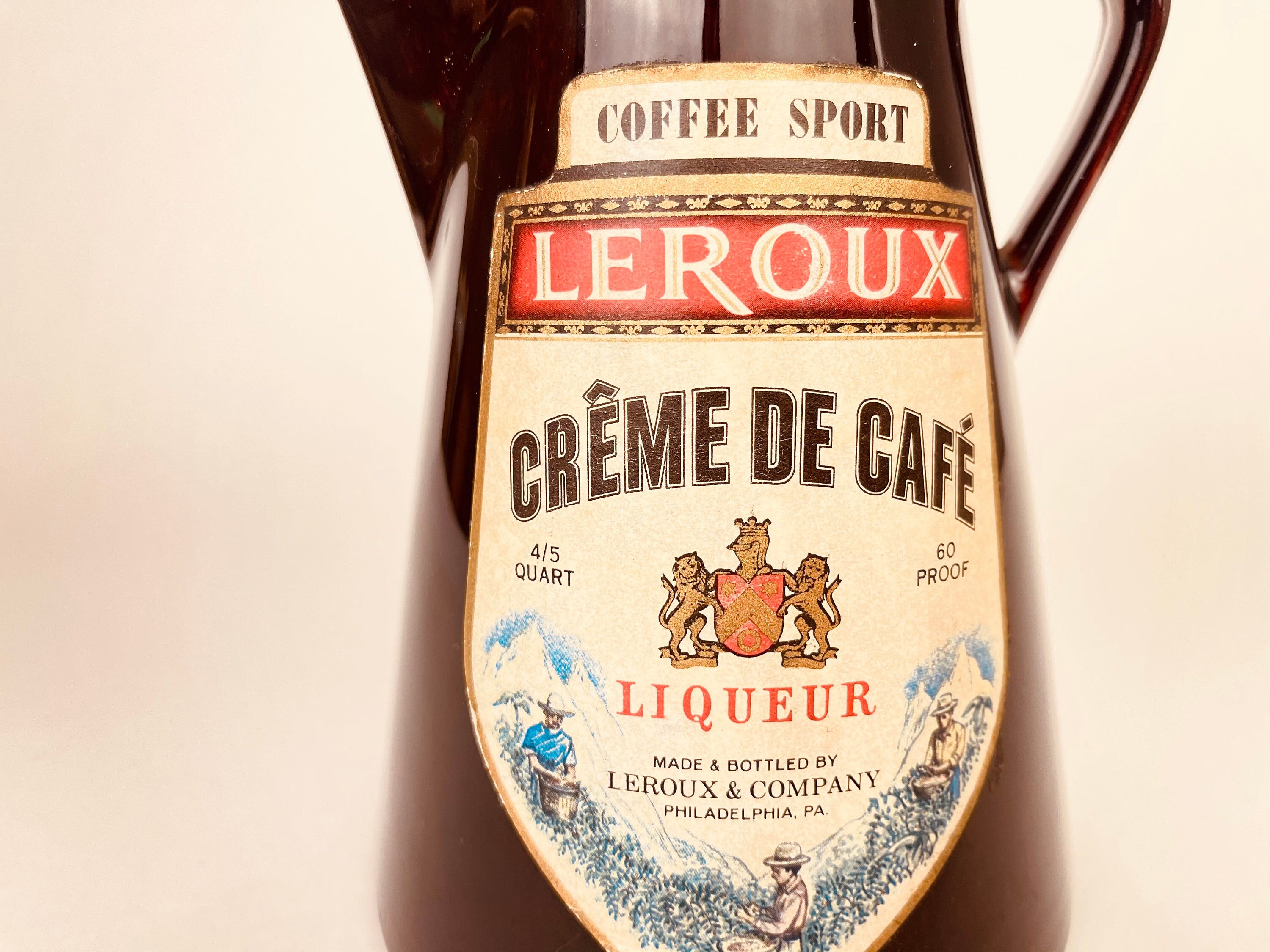 Vintage Coffee Sport Leroux Creme De Cafe Liqueur Etsy