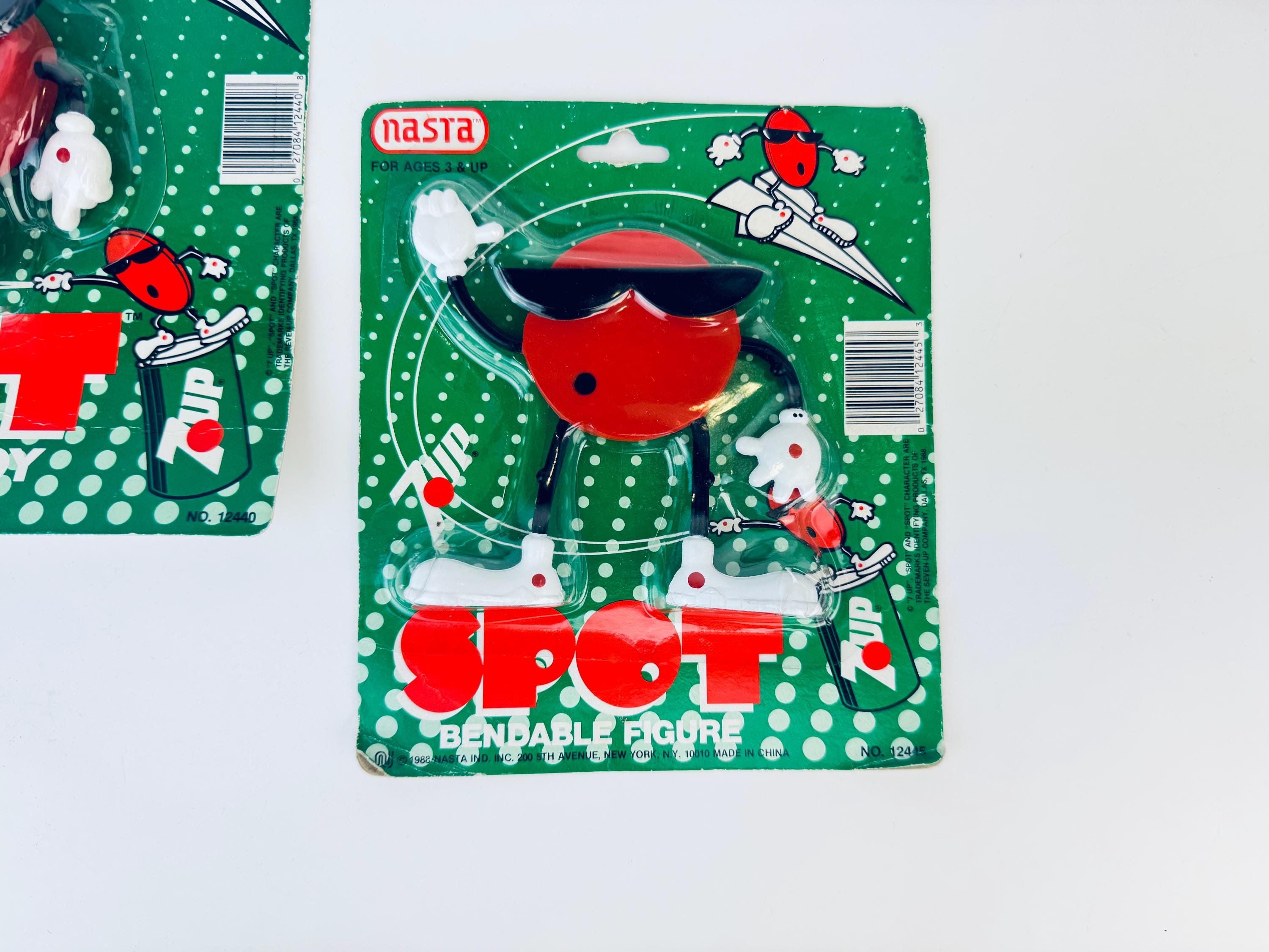 Vintage 1980s Red Spot 7UP Bendable or Wind‑up Toy – Retro