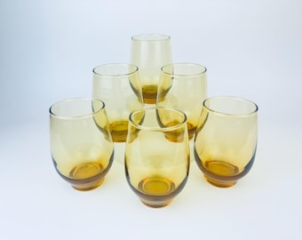 Vintage Libbey 'Tempo' Amber Glassware - Barware Gift - Set Sold Separately