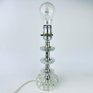 Antique Clear Glass Boopie/Hobnail Design Table Lamp Light
