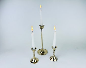 Vintage Mini-Kerzenständer aus Messing aus den 1970er Jahren für die Tischdekoration