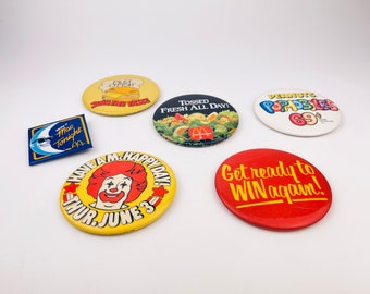 Vintage Promotional Mcdonald's Canada Restaurant Pins