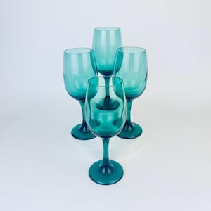 Vintage Juniper Green 'Libbey' Wine Glasses - Sets Sold Separately