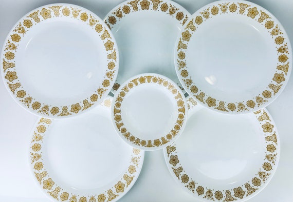 Vintage Corelle by Corning 'butterfly Gold' Pattern Glass Plate