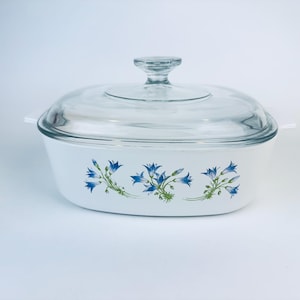 Vintage &#39;Blue Dusk&#39; Corning Ware Casserole Dish - Made In USA - Sold Separately