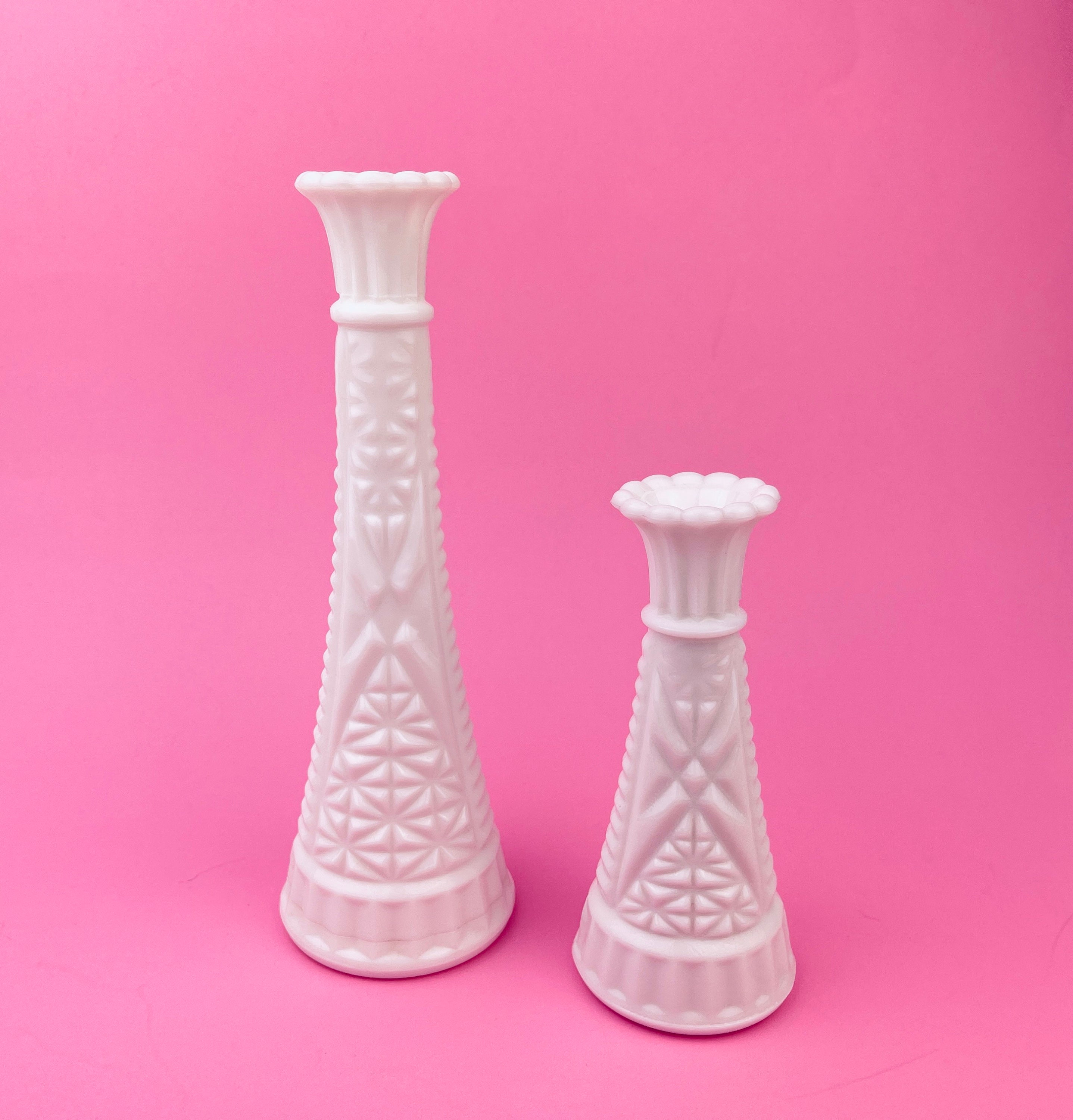 White Bud Vases, Set of Three, Mini Ikebana Vases, Mini Vases 