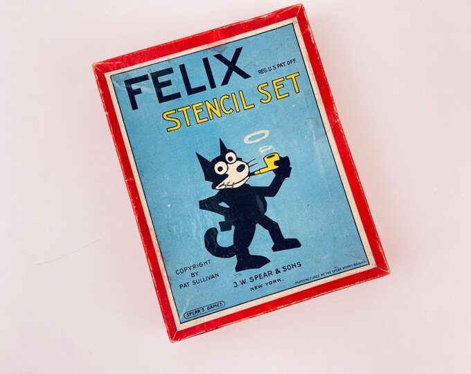Vintage antique Felix The Cat Stencil Set Spear s Games Etsy vintage-antique-felix-the-cat-stencil-set-spear-s-games-etsy