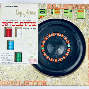 Vintage Roulette Board Game - Made In Canada By Transogram - Instructions En Françis A L&#39;Interieur
