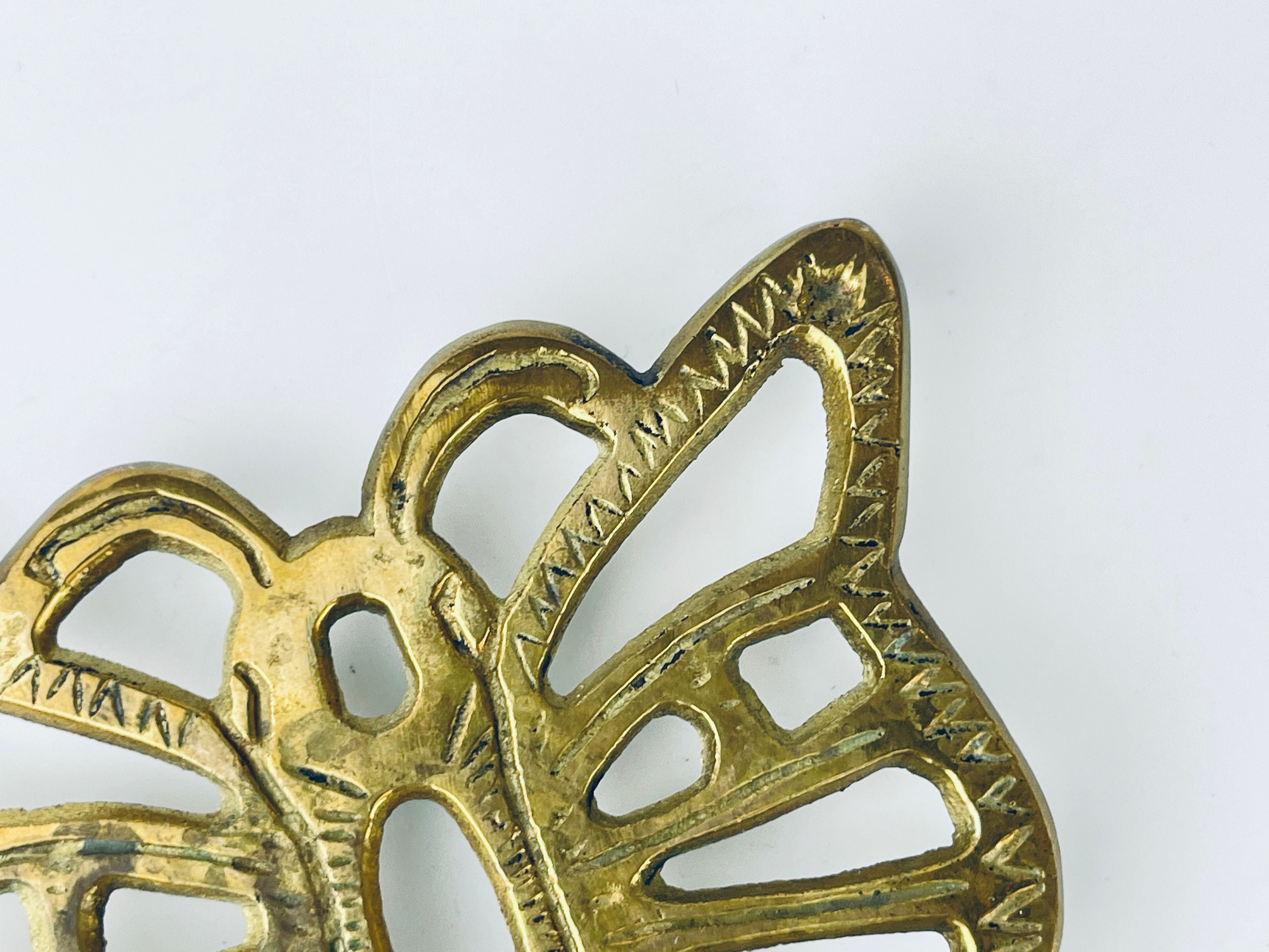 ヴィンテージ真鍮バタフライトリベット - ホットポット/プレート