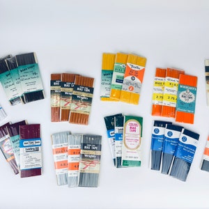 Vintage Bias Tape - Various Colours + Widths - Made In Canada/USA - New Old Stock (NOS) - Polyester + Cotton Blend