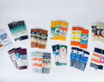 Vintage Bias Tape - Various Colours + Widths - Made In Canada/USA - New Old Stock (NOS) - Polyester + Cotton Blend