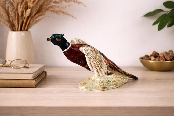 Vintage 1950s Beswick Flying Pheasant Figurine - Multicolour