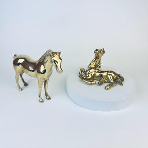 Vintage Solid Brass Horses - Gold Tabletop Decor - Sold Separately