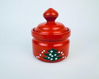 Vintage Waechtersbach Christmas Tree Sugar Bowl – West Germany Holiday Collectible