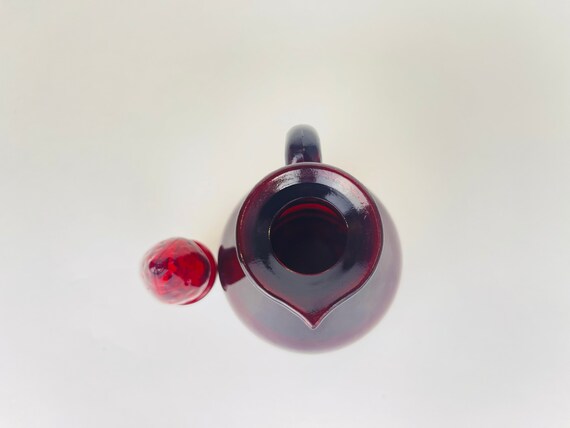 Vintage Ruby Red Avon Perfume Decanter - Strawber… - image 6