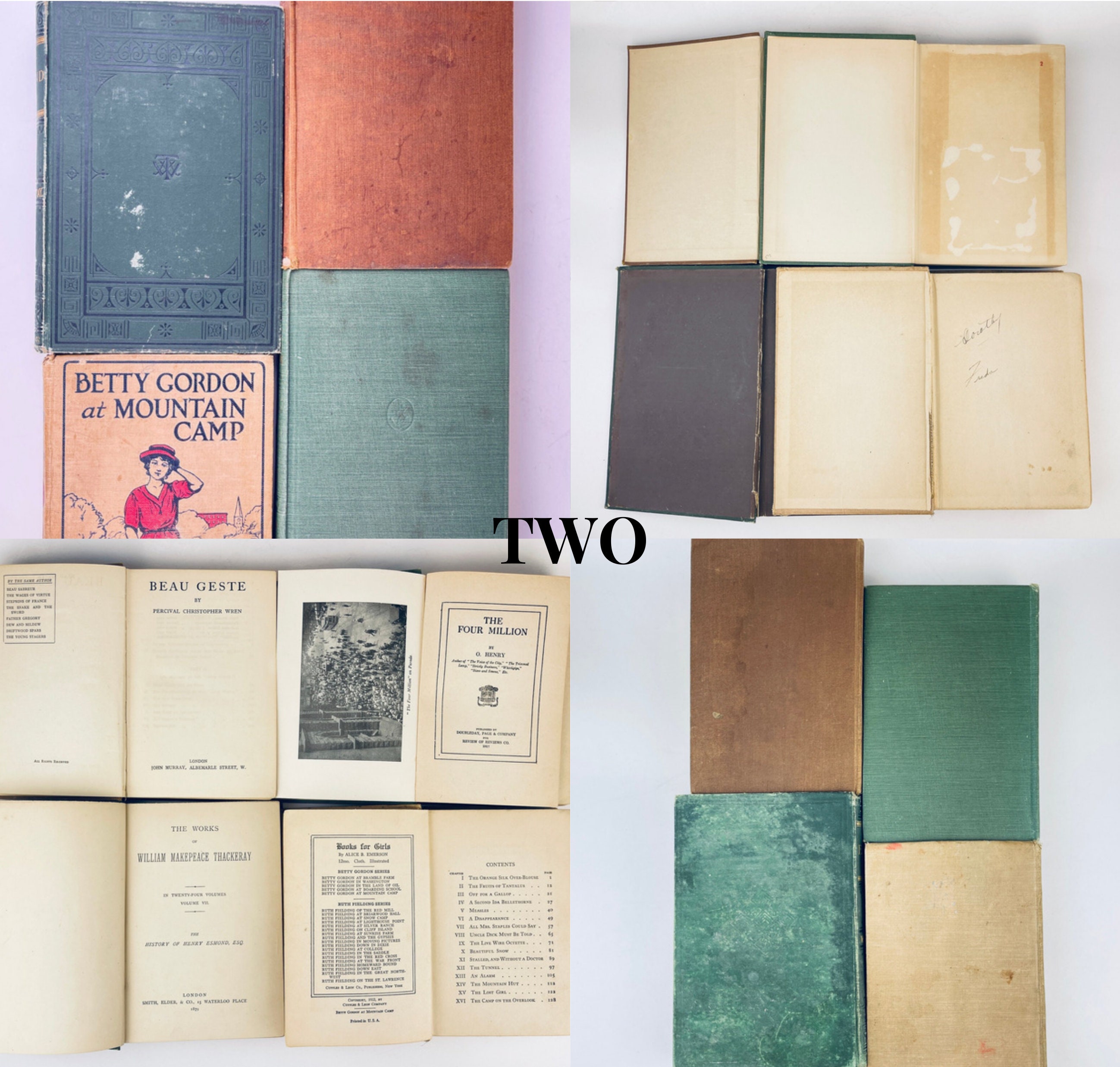 Vintage/antique Decorative Hard Cover Book Bundle Sets - Sets Sold ...