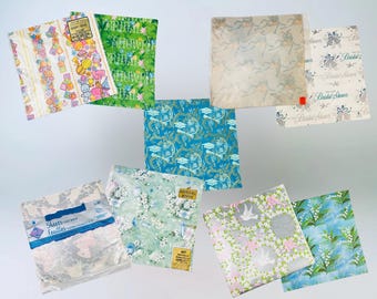 Hojas de papel de regalo vintage - Stock antiguo nuevo (NOS) - Paquetes vendidos por separado