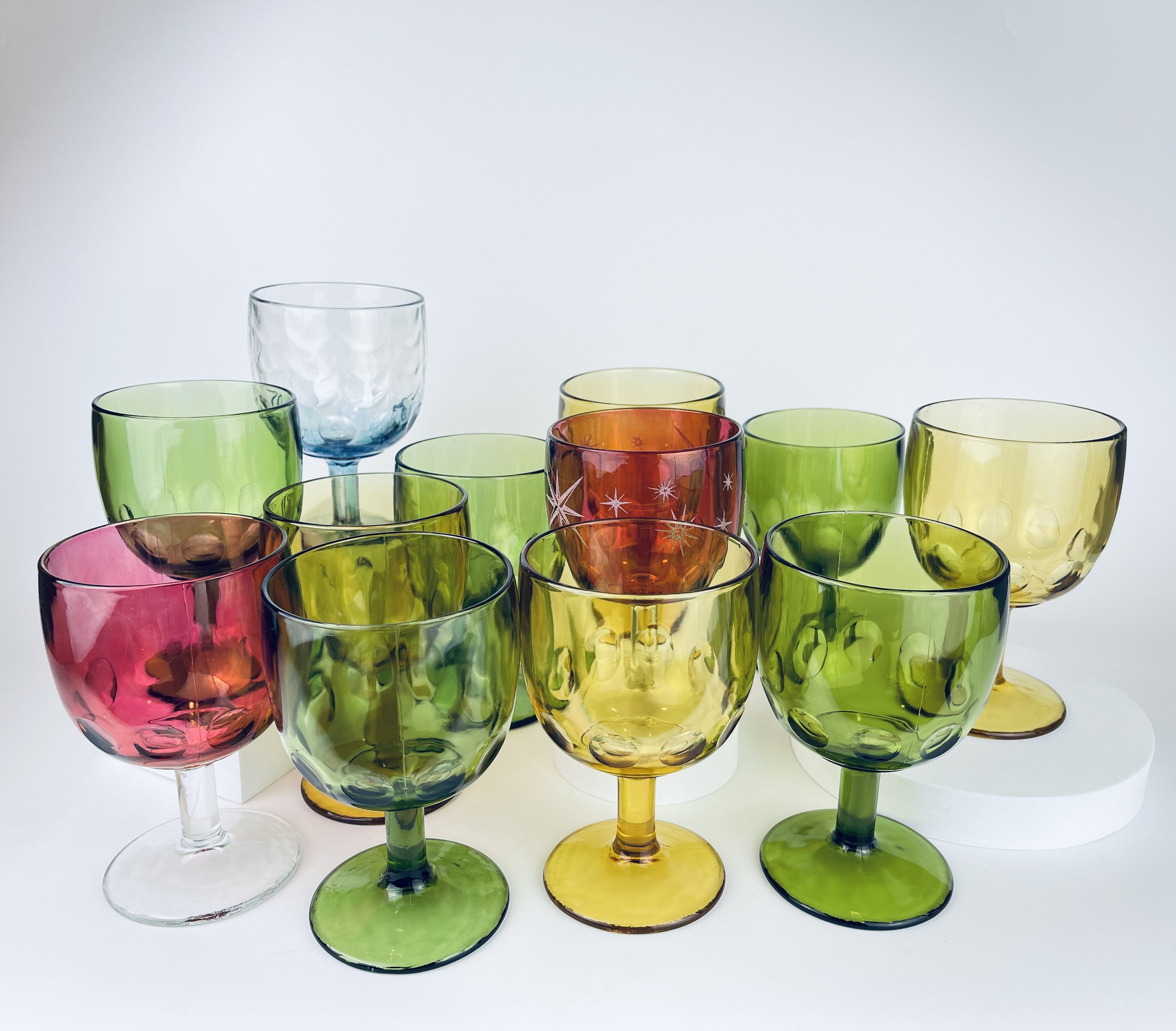 Royalty Art Vintage Highball Goblet Glassware Set, 8 Tumbler Glasses