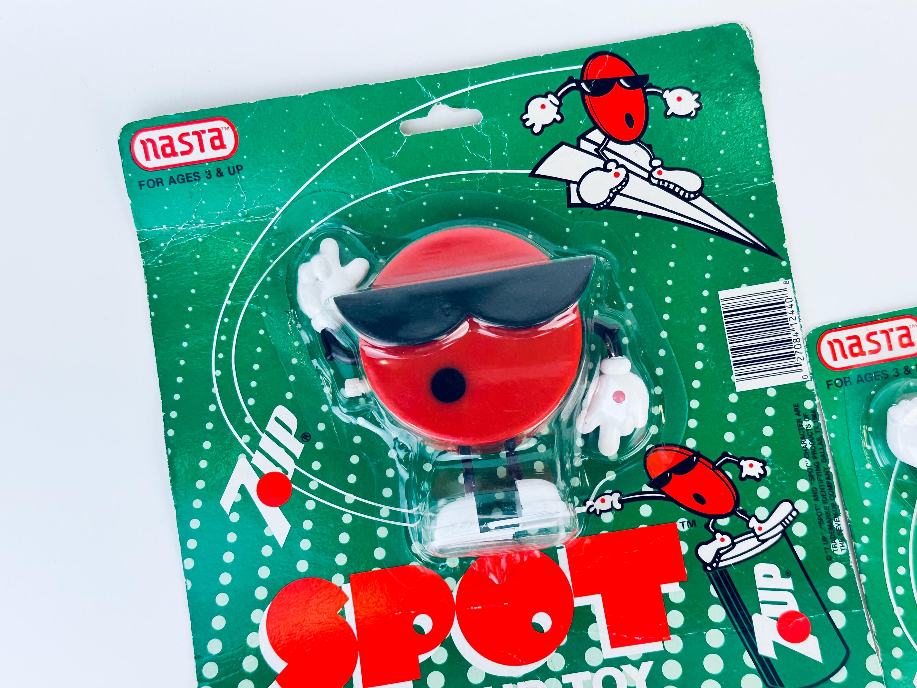 Vintage 1980s Red Spot 7UP Bendable or Wind‑up Toy – Retro