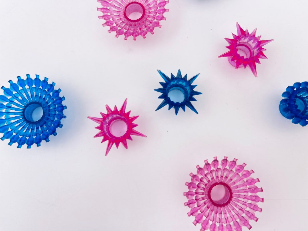 Vintage Mini Christmas Light Reflectors - Blue + Pink - Mixed Lot of ...