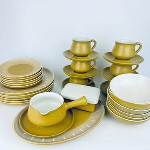 イギリス　ストーンウェア　キッチンポット　パテポット　カトラリー 英国ストーンウェア ビンテージ デンビー Denby Pottery - 輸入