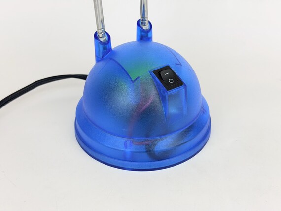 Vintage 90s IKEA 'ESPRESSIVO' Clear Blue Tabletop Desk Lamp