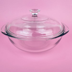 Vintage &#39;PYREX&#39; Clear Lidded Glass Casserole Dishes - Sold Separately