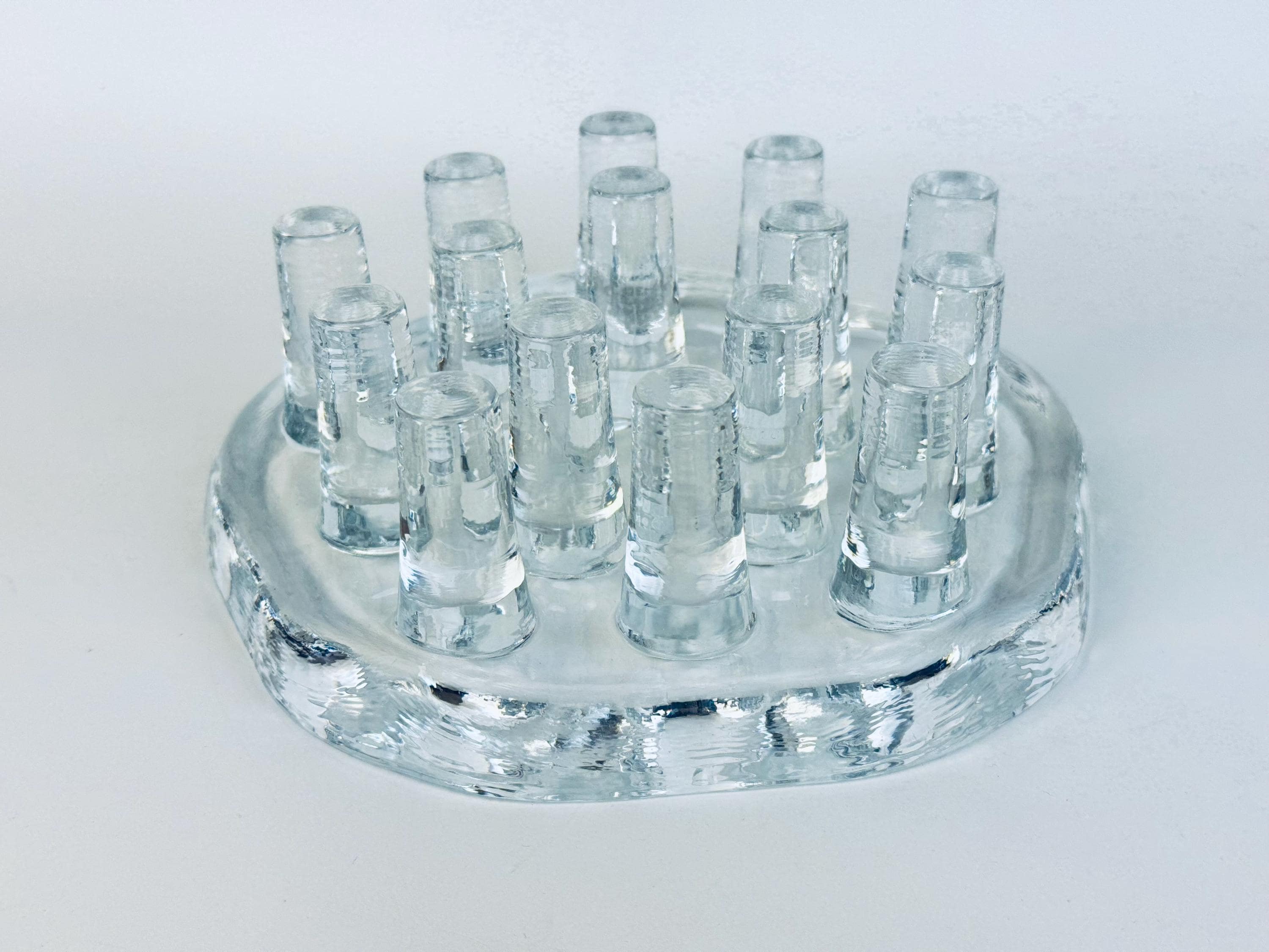 ヴィンテージ ゲオルグシュッテ アートガラス キャンドルホルダー/五徳