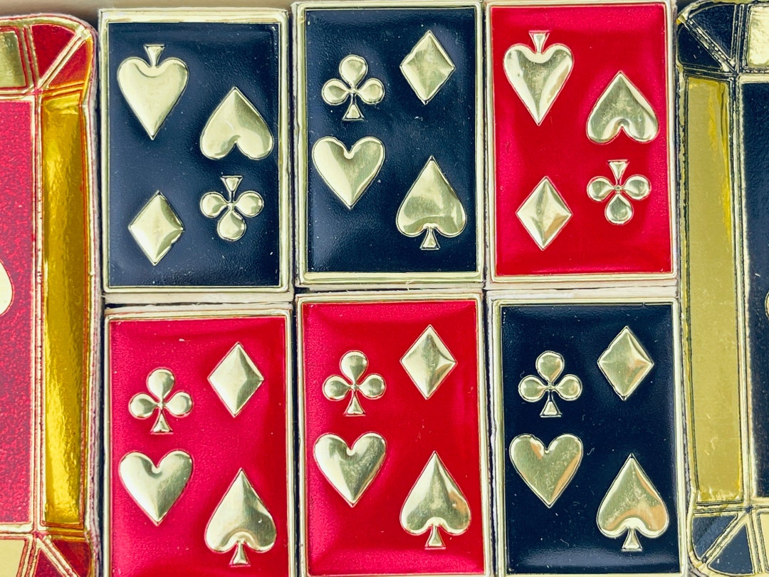 Vintage Playing Card Ashtrays Match Set Golden Trays 'N' Matches 24