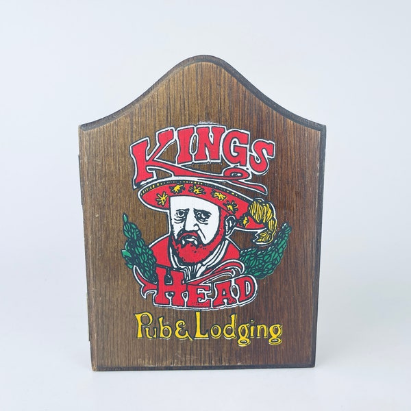 Vintage 'Kings Head' Pub & Lodging Mini Dart Board - Bar/Man Cave Signage