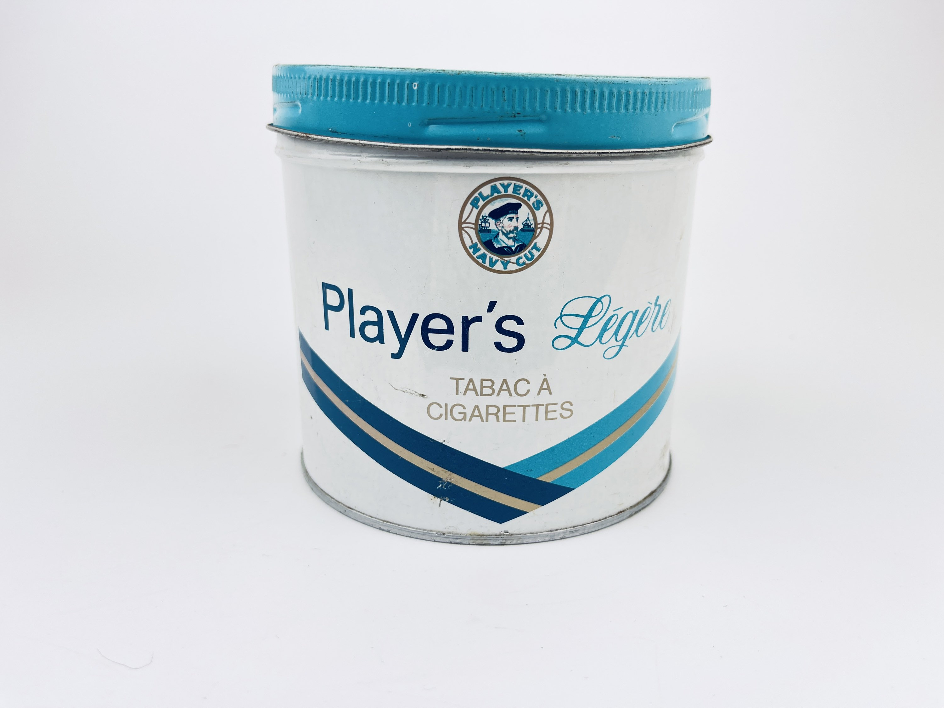 ビンテージ 小振りのタバコ缶 ハンドルつき ティンバスケット