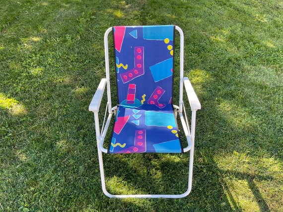 Vintage Blue Purple Abstract Geometric Design Cloth Collapsible