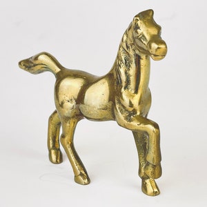 Vintage Solid Brass Tabletop Horse Sculpture