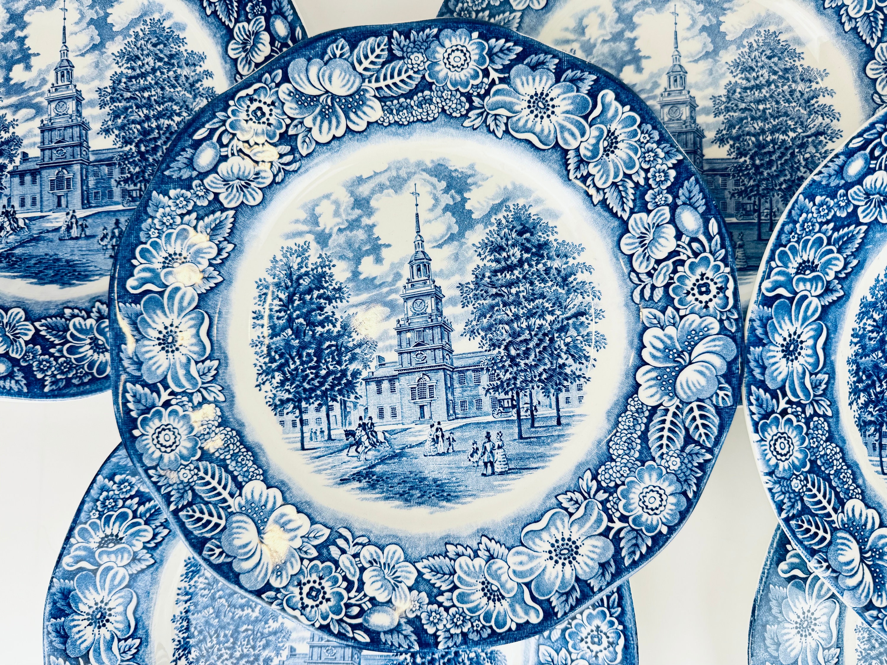 Liberty blue plates - Etsy Polska