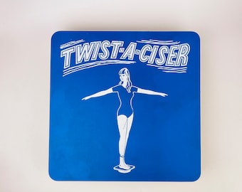 Vintage Blue + White Twist-A-Ciser Exercise Board - Home Gym Decor