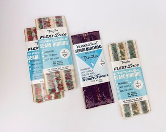Vintage Dehnbare Naht Einfassung Blumenspitze - Trimtex - 2,75 Meter