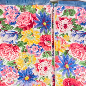 Vintage Floral Twin/Double Blanket/Bedspread - 68&quot; x 90&quot;