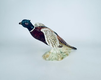 Vintage 1950s Beswick Flying Pheasant Figurine - Multicolour Ceramic English Decor