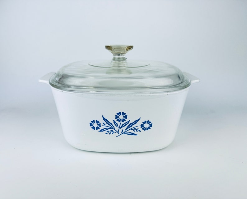 Vintage Blue Cornflower Corning Ware Lidded Casserole Dishes Made In Canada Sold Separately image 8