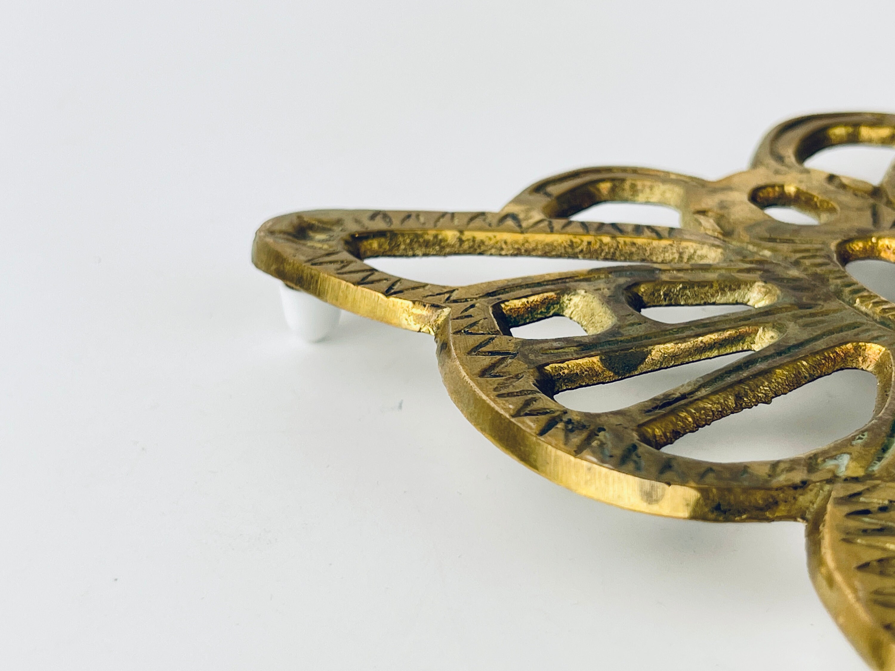 ヴィンテージ真鍮バタフライトリベット - ホットポット/プレート