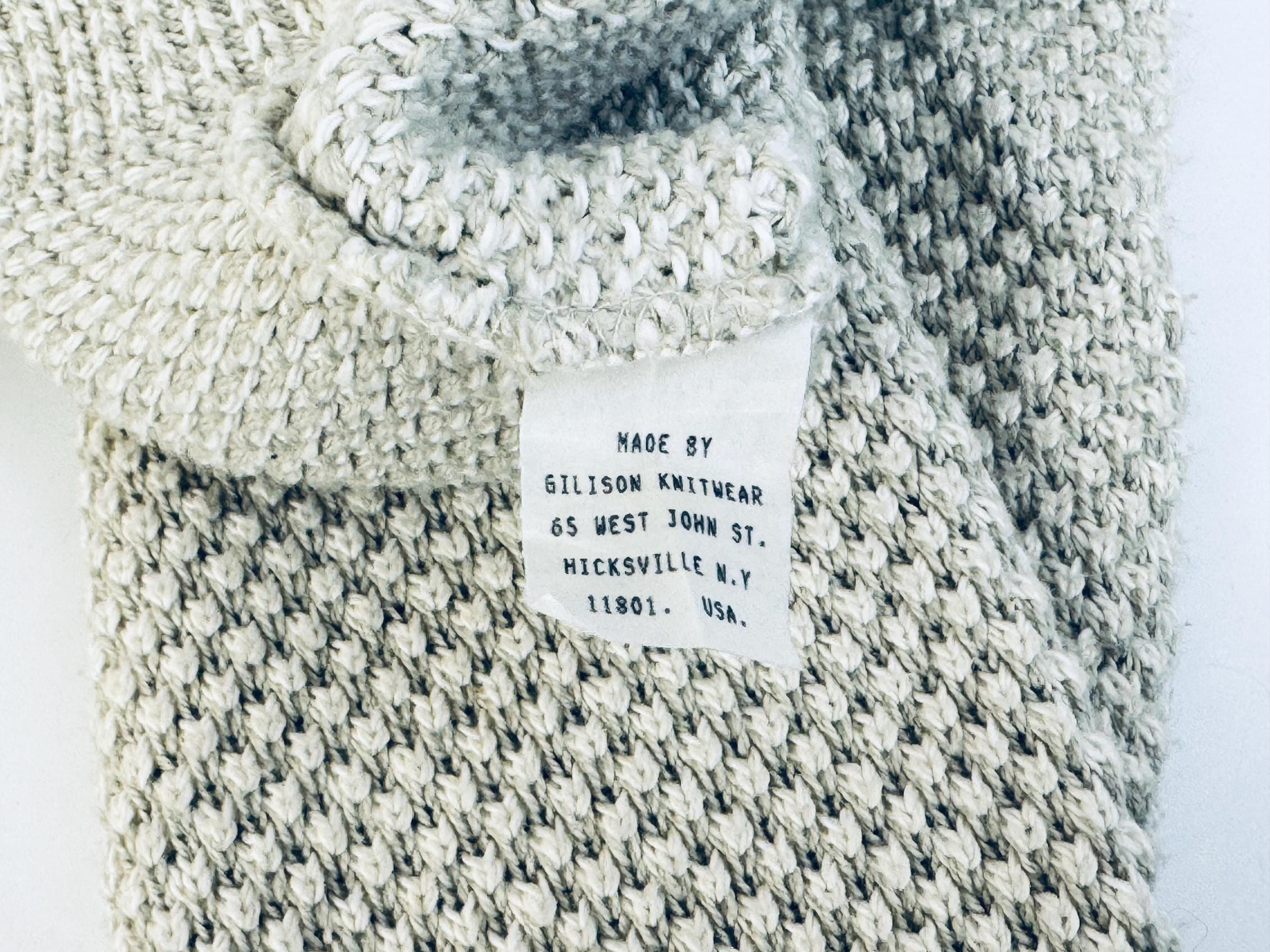 Vintage 'PECONIC Bay Traders' Beige Waffle Knit Henley Sweater